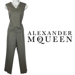 Alexander McQueen Gray Sleeveless Jumpsuit